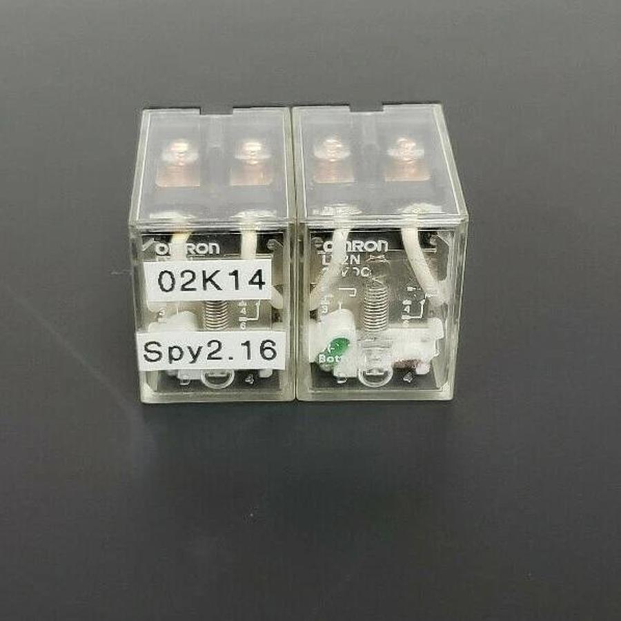 Used LOT OF 2 OMRON LY2N 24VDC RELAYS 1/2HP 120VAC 12A 240VAC