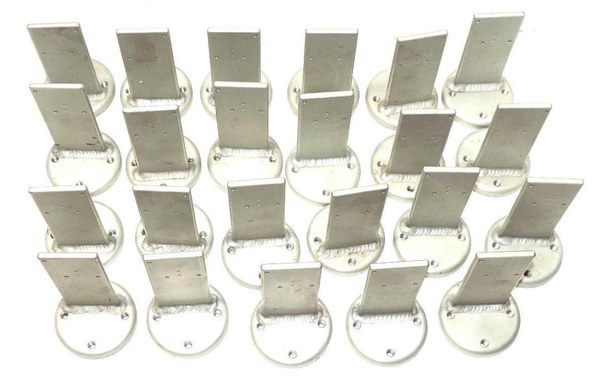 Used LOT OF 23 STI FRBT-EBC-025 MMI ALUMINUM SENSOR BRACKETS, 5 5/8" TOTAL LENGTH