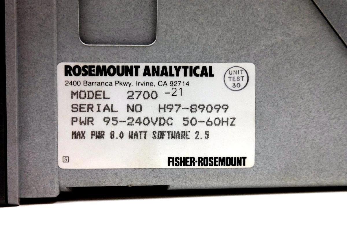 NIB ROSEMOUNT ANALYTICAL 2700-21 REV. F SOLU CUBE MICROPROCESSOR ANALYZER 270021