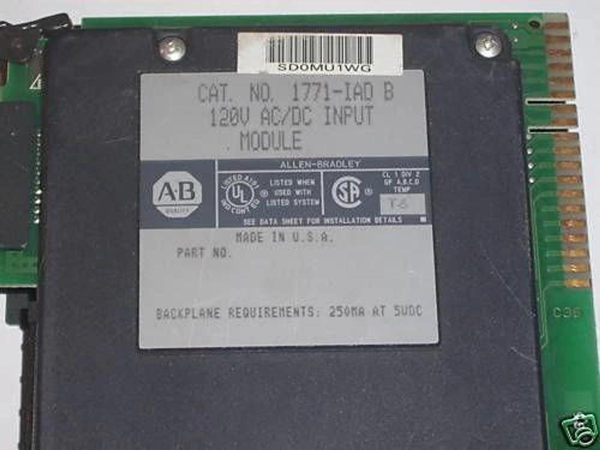 Used ALLEN BRADLEY 1771-IAD SER.B INPUT MODULE