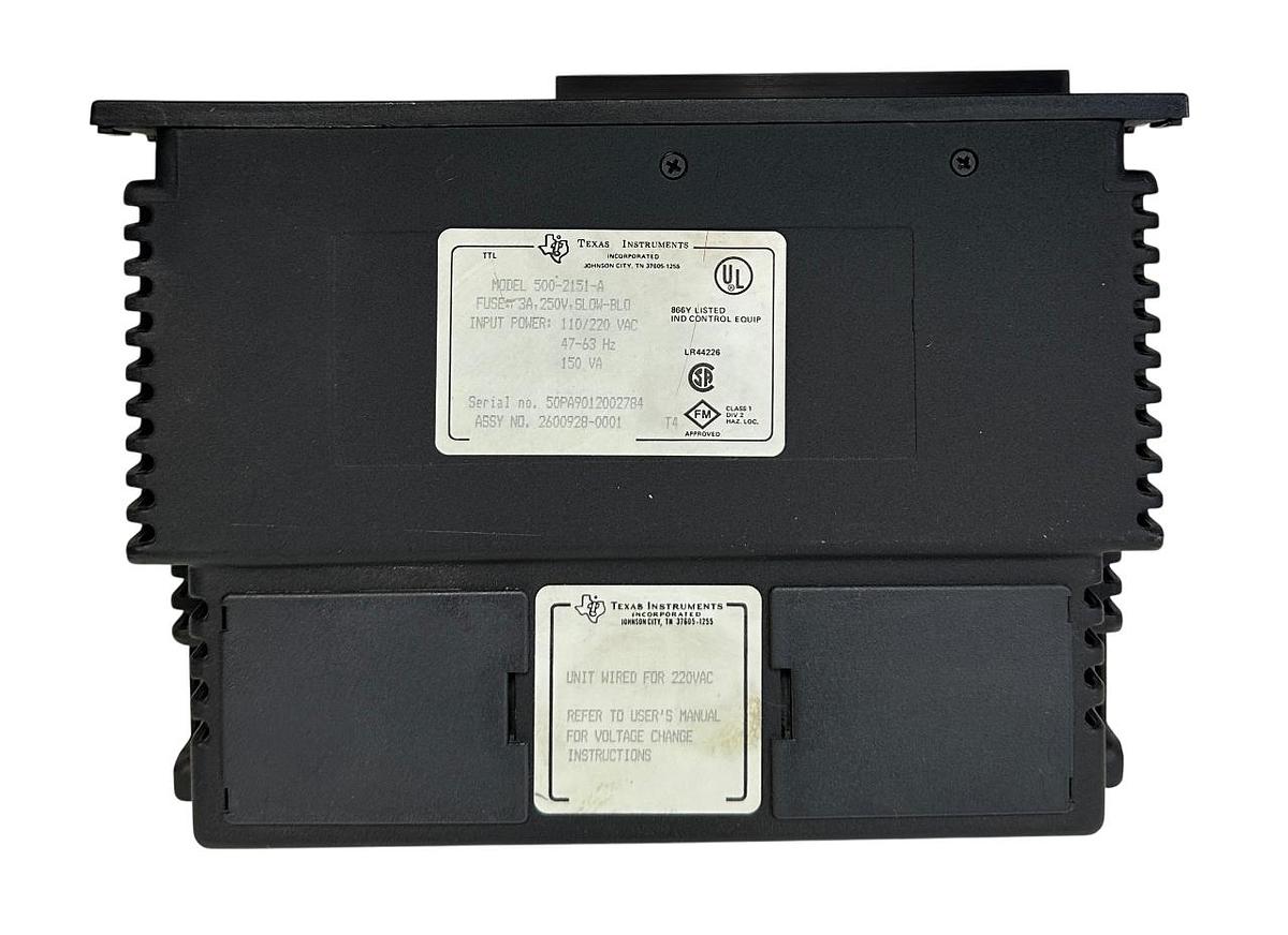 Used TEXAS INSTRUMENTS 500-2151-A / 500-2151A SERIES 500 POWER SUPPLY 110/220VAC USNP