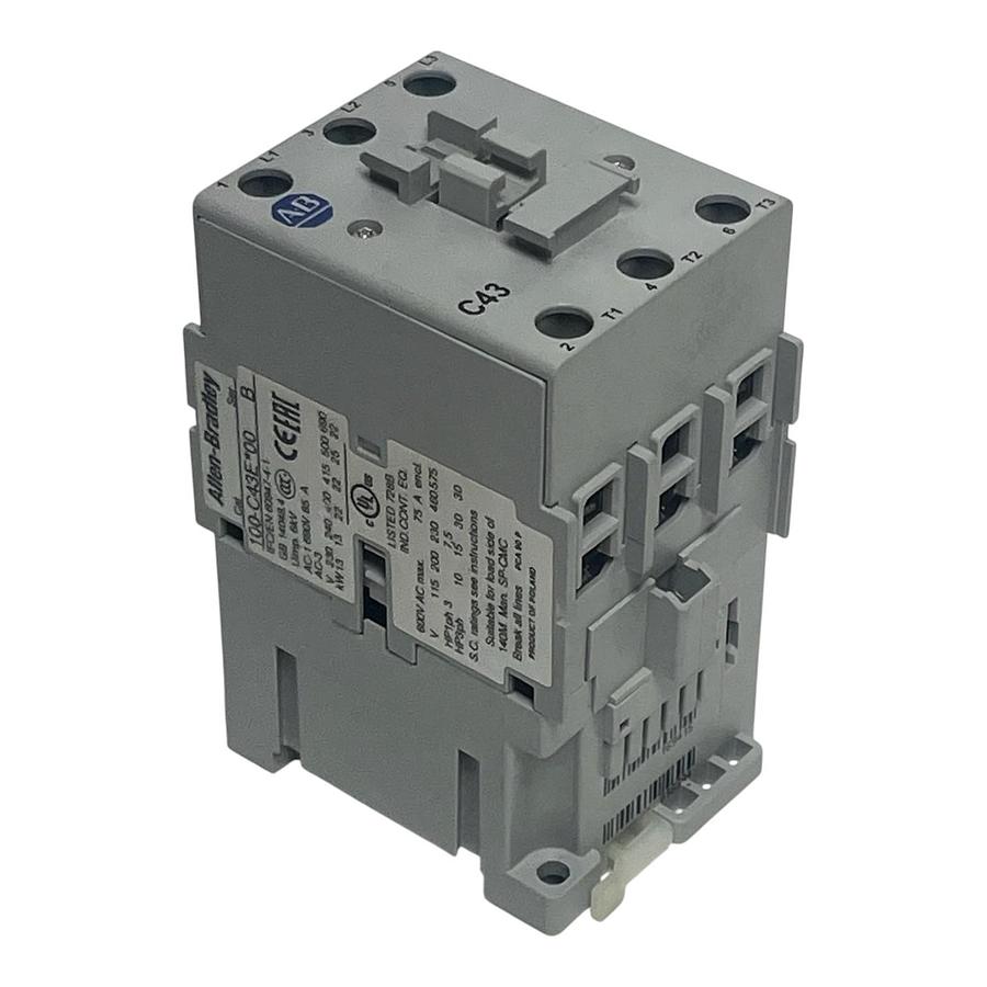 Allen-Bradley 100-C43E*00 Ser B Contactor 3-Pole 43A 24V DC 100C43E00