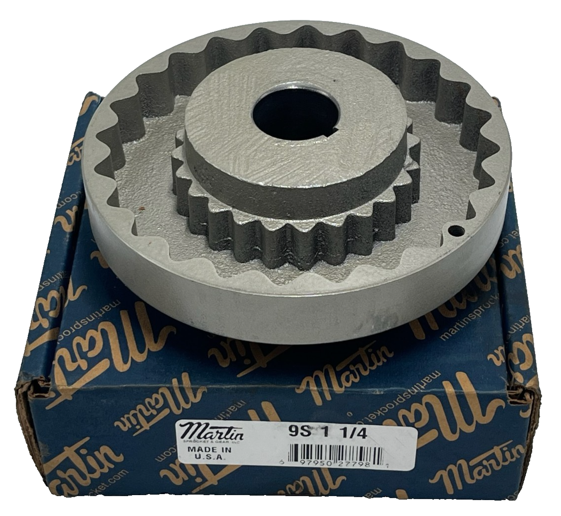 Used Martin 9S 1-1/4 Quadra-Flex Coupling Flange 1.25" Bore  6-23/64" OD  High Speed