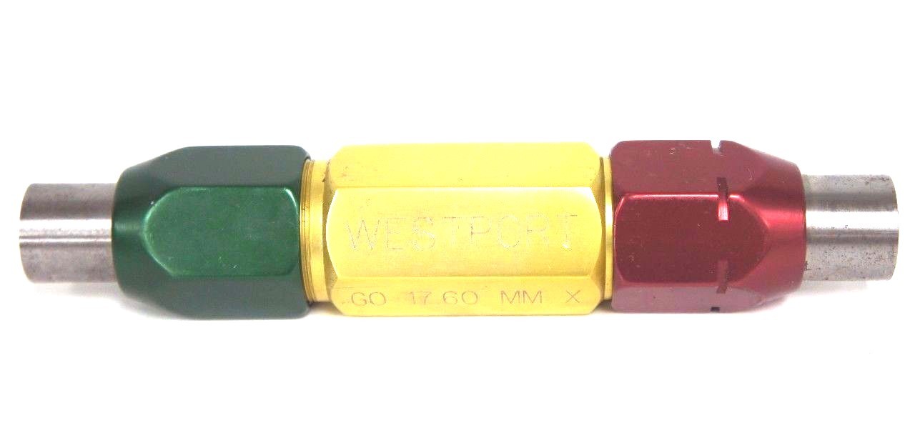Used WESTPORT PLUG GAGE GO 17.60MM NO GO 18.50 MM