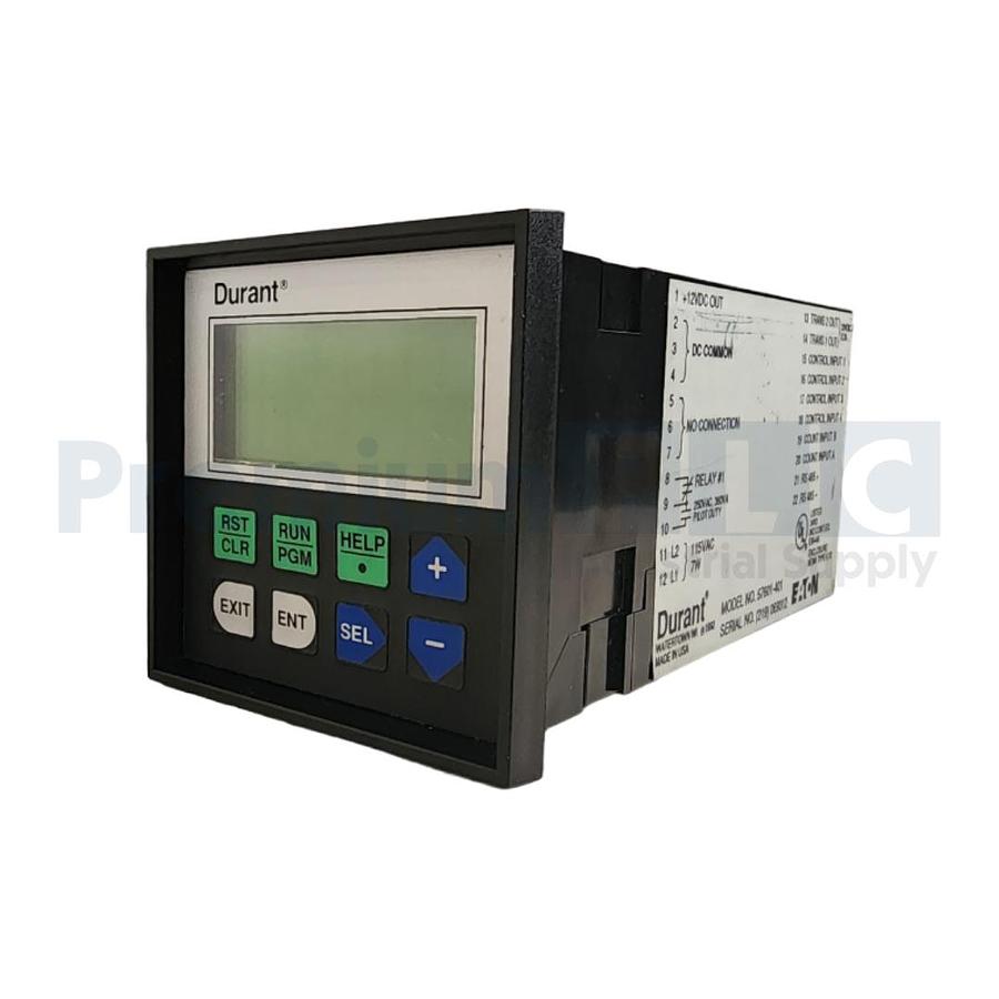 Used EATON DURANT 57601-401 AMBASSADOR SERIES COUNT CONTROL TOTALIZER 115 VAC NSNB