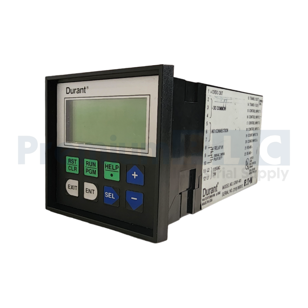 Used EATON DURANT 57601-401 AMBASSADOR SERIES COUNT CONTROL TOTALIZER 115 VAC NSNB