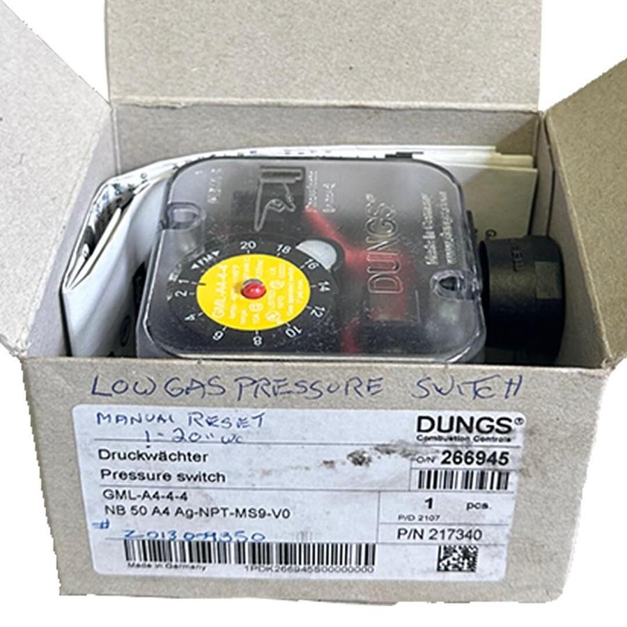 Used NEW DUNGS GML-A4-4-4 / GMLA444 LOW GAS PRESSURE SWITCH 217340 NB 50 A4 Ag-NPT