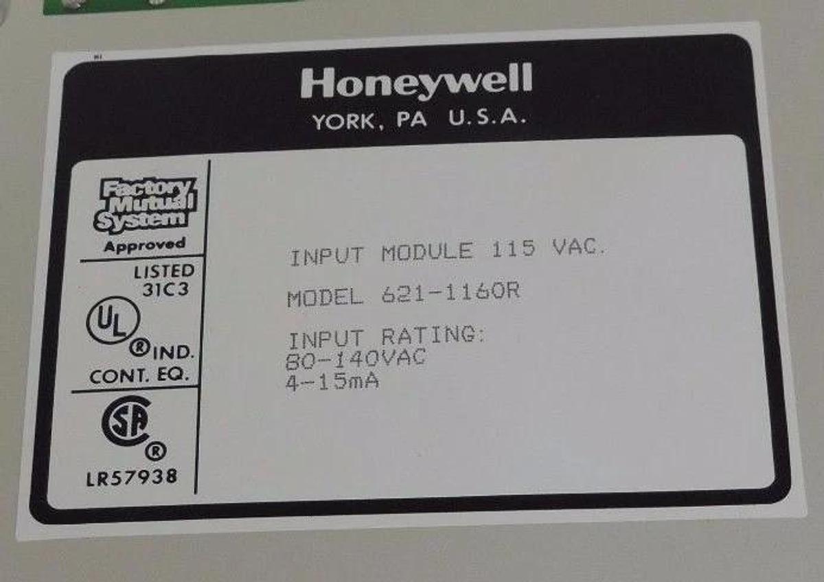 Used NIB HONEYWELL 621-1160R 16 POINT INPUT MODULE 6211160R, 115VAC INPUT 16 POINT