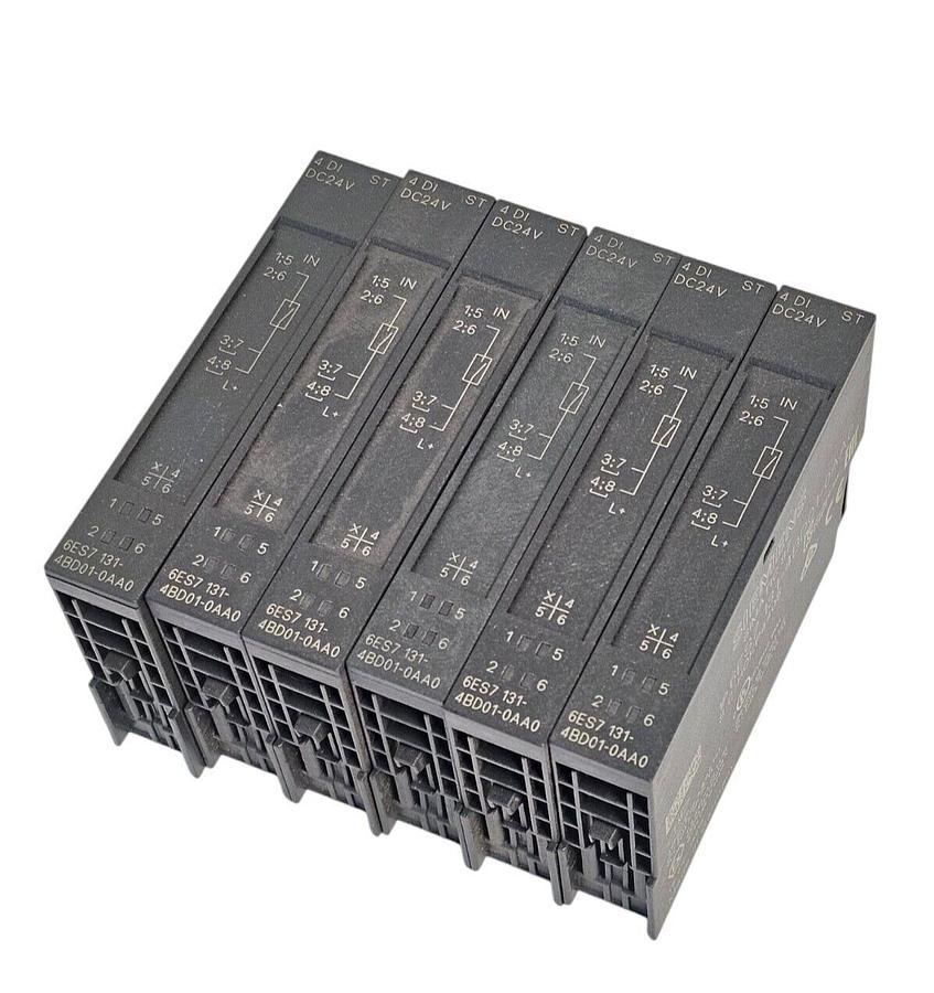 Used LOT OF 6 SIEMENS 6ES7131-4BD01-0AA0 DIGITAL INPUT MODULES 6ES71314BD010AA