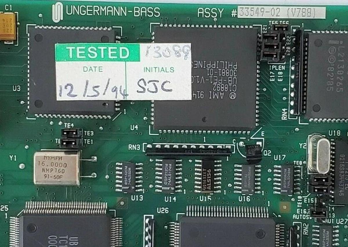 Used UNGERMANN-BASS 33549-02 (V788) ETHERNET ADAPTER 3354902