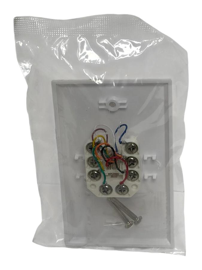 Used Hubbell SFC5EW Cat5e Inline Couplers Lot of 2 with RJ11 Phone Wall Plate