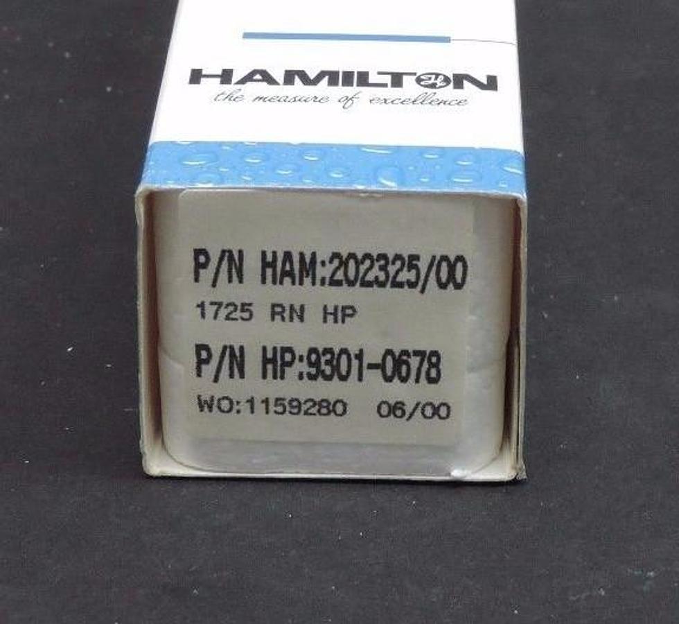 NIB HAMILTON AGILENT 9301-0678 SYRINGE 202325 1725 RN HP, 250UL,