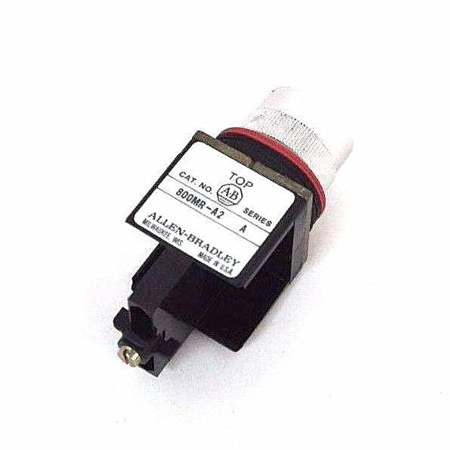 NIB ALLEN BRADLEY 800MR-A2AK SER. C PUSH BUTTON BLACK CAP FLUSH HEAD, 800MRA2AK
