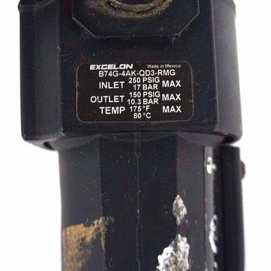 Used NORGREN EXCELON B74G-4AK-QD3-RMG REGULATOR, B74G4AKQD3RMG