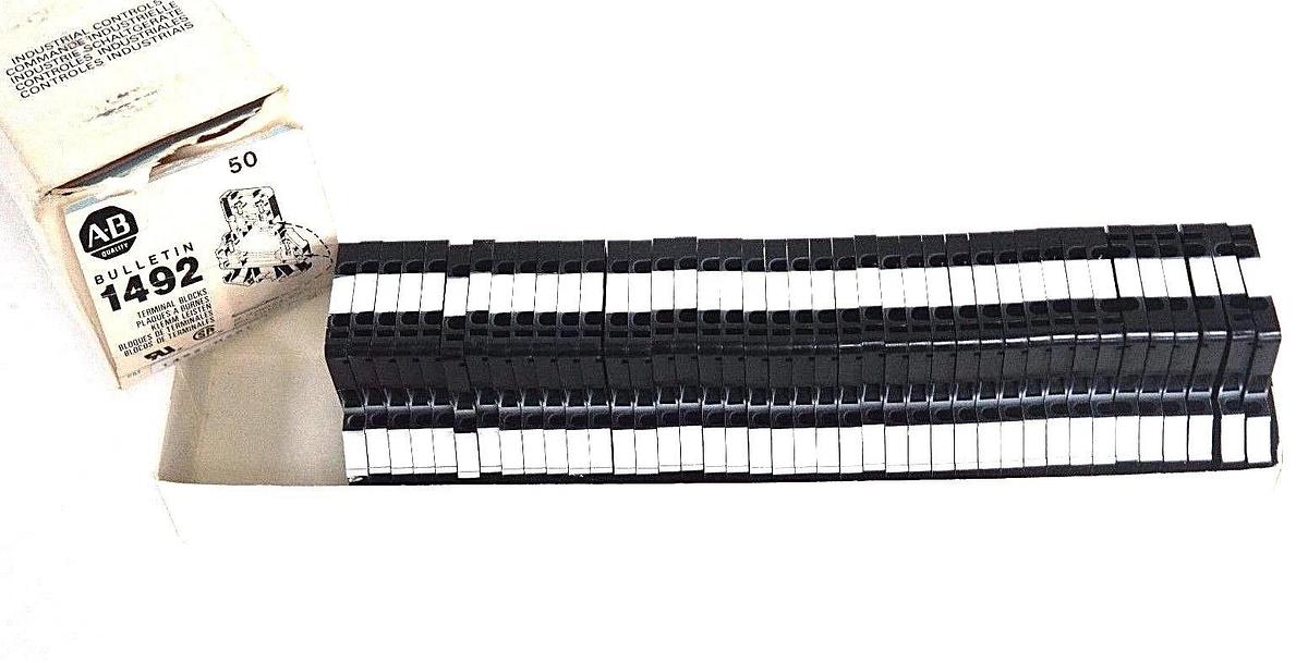 LOT OF 40 NEW ALLEN BRADLEY 1492-H2BL TERMINAL BLOCKS SERIES B 1492H2BL