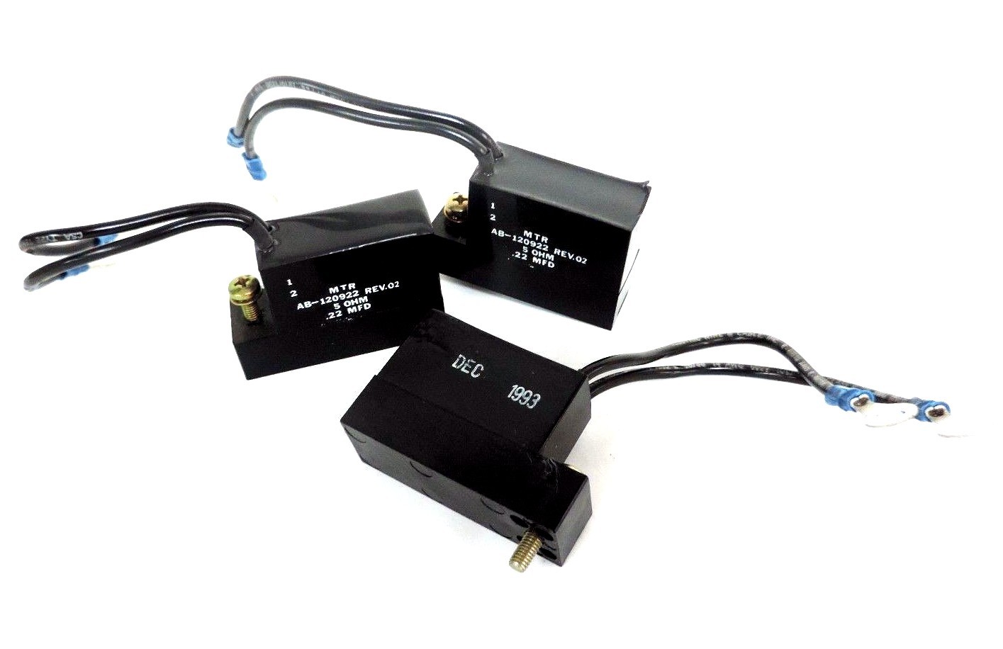 Used LOT OF 3 MTR AB-120922 REV.02 CAPACITORS AB120922