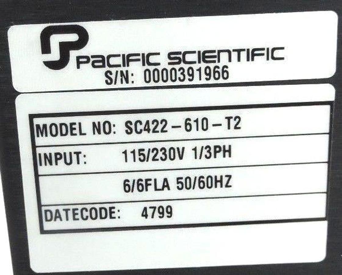Used PACIFIC SCIENTIFIC SC422-610-T2 SERVO AMPLIFIER SC422610T2