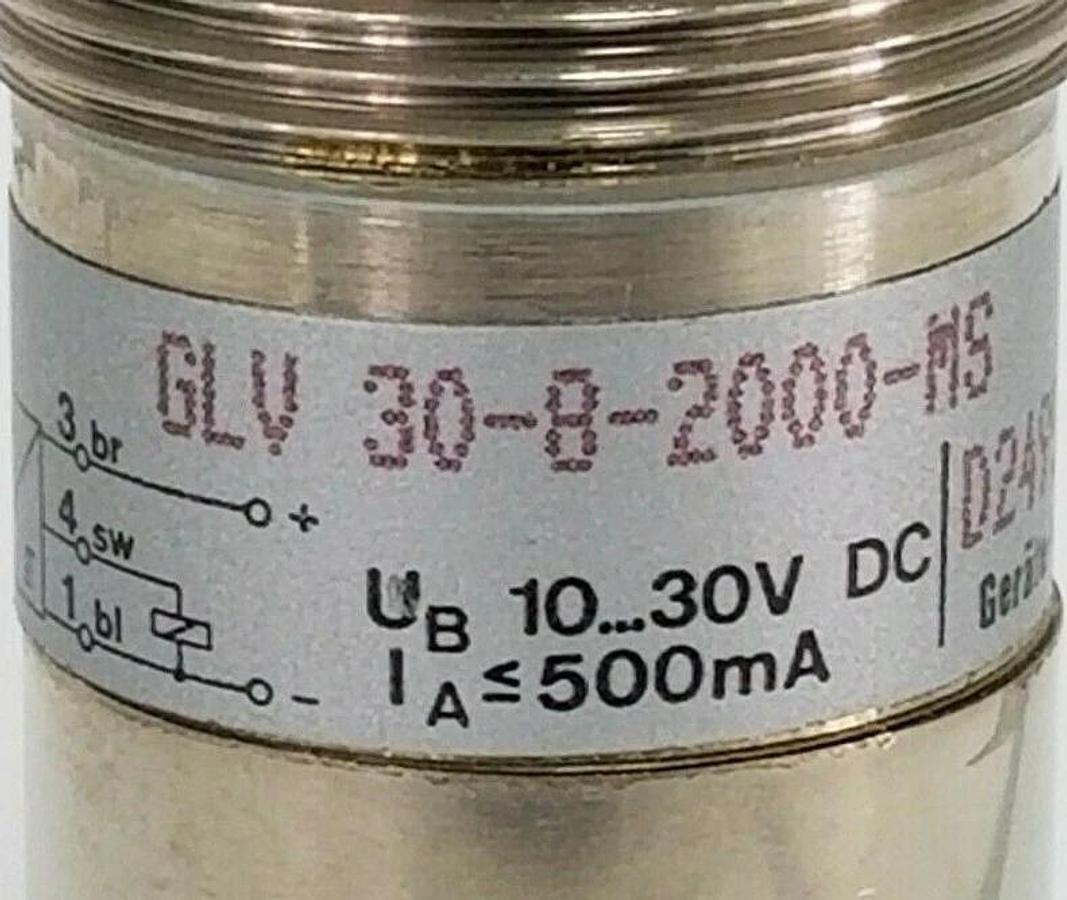 Used VISOLUX GLV 30-8-2000-MS PHOTOELECTRIC SENSOR, 0311.88, GLV3082000MS