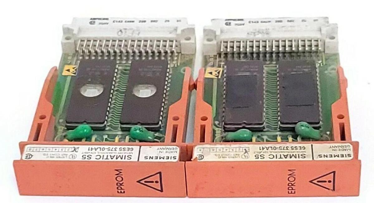 Used LOT OF 2 SIEMENS 6ES5-375-0LA41 MEMORY MODULES EPROM 6ES53750LA41