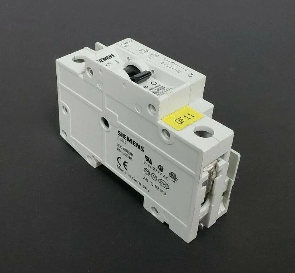 Used SIEMENS 5SX21-C10 CIRCUIT BREAKER 5SX21C10 W/ 5SX9100-HS CONTACT BLOCK 5SX9100HS