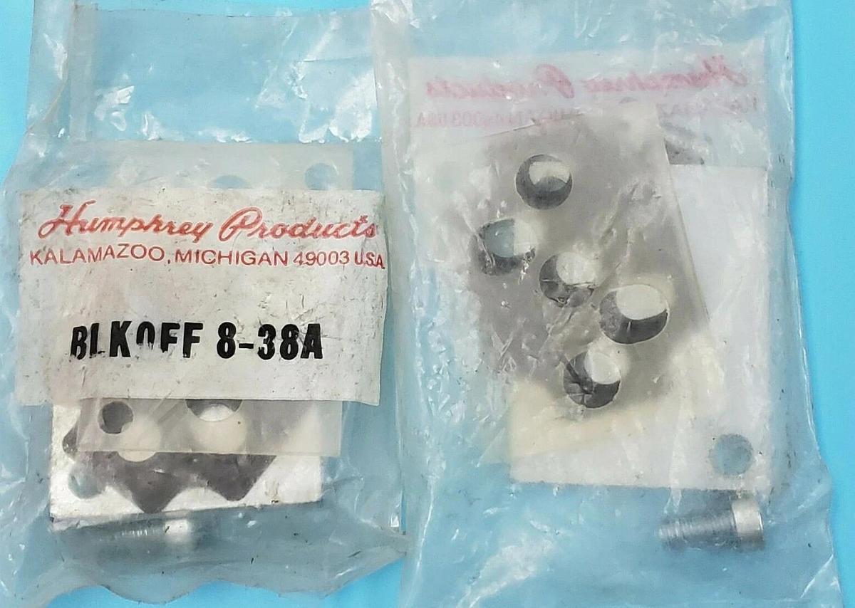 Used LOT OF 2 NEW HUMPHREY 8-38A BLKOFF PLATES 838A
