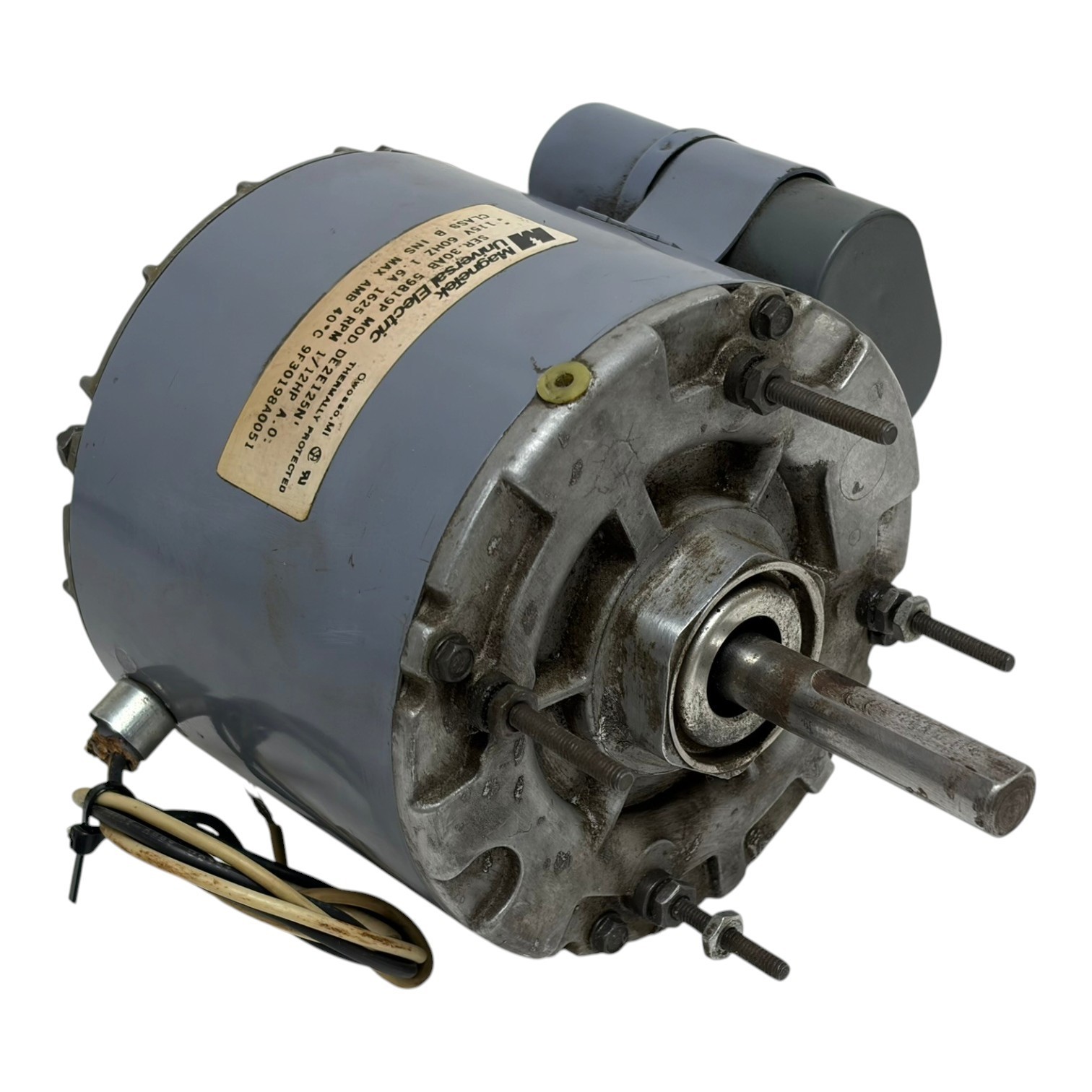 Used MagneTek Universal Electric DE2E125N 1/12HP 1625RPM 115V HVAC Blower Motor Used