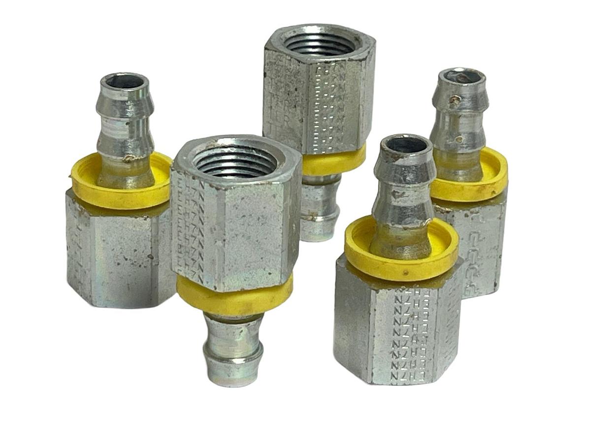 Lot of 5 Parker 30282-6-6 Push-On Field Attachable Hose Fittings 3/8" - NSNP