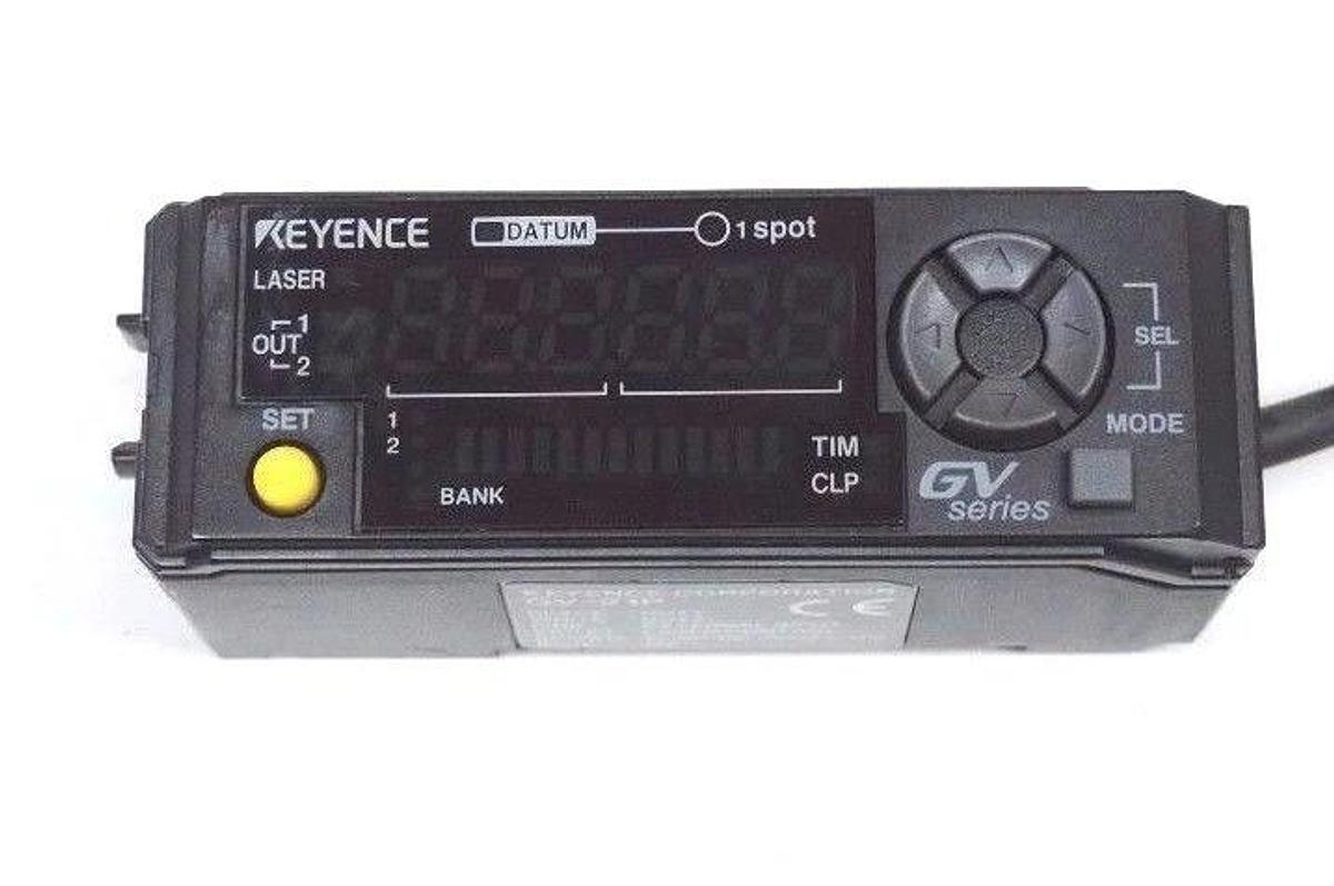 Used KEYENCE GV-21P LASER SENSOR AMPLIFIER GV SERIES, 10/30VDC, GV21P