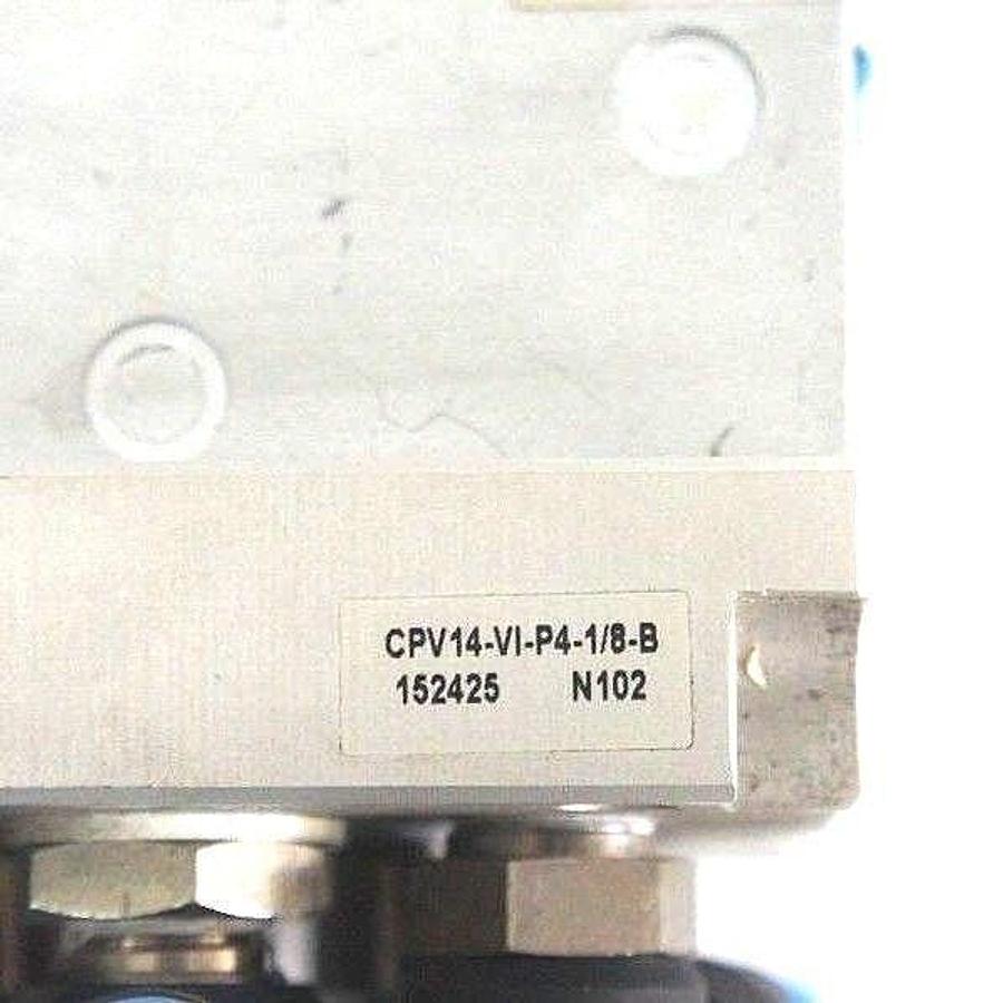 Used FESTO CPV-14-VI VALVE BLOCK CPV14-GE-FB-4, CPV14-P4-1/8-B, 161362