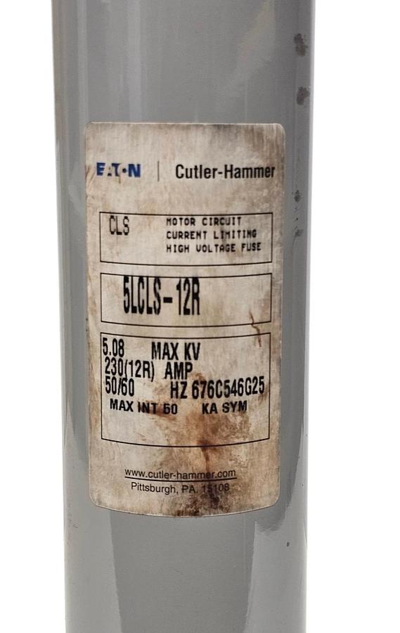 Used EATON CUTLER-HAMMER 5LCLS-12R HIGH VOLTAGE FUSE 5LCLS12R 5.08 MAX KV