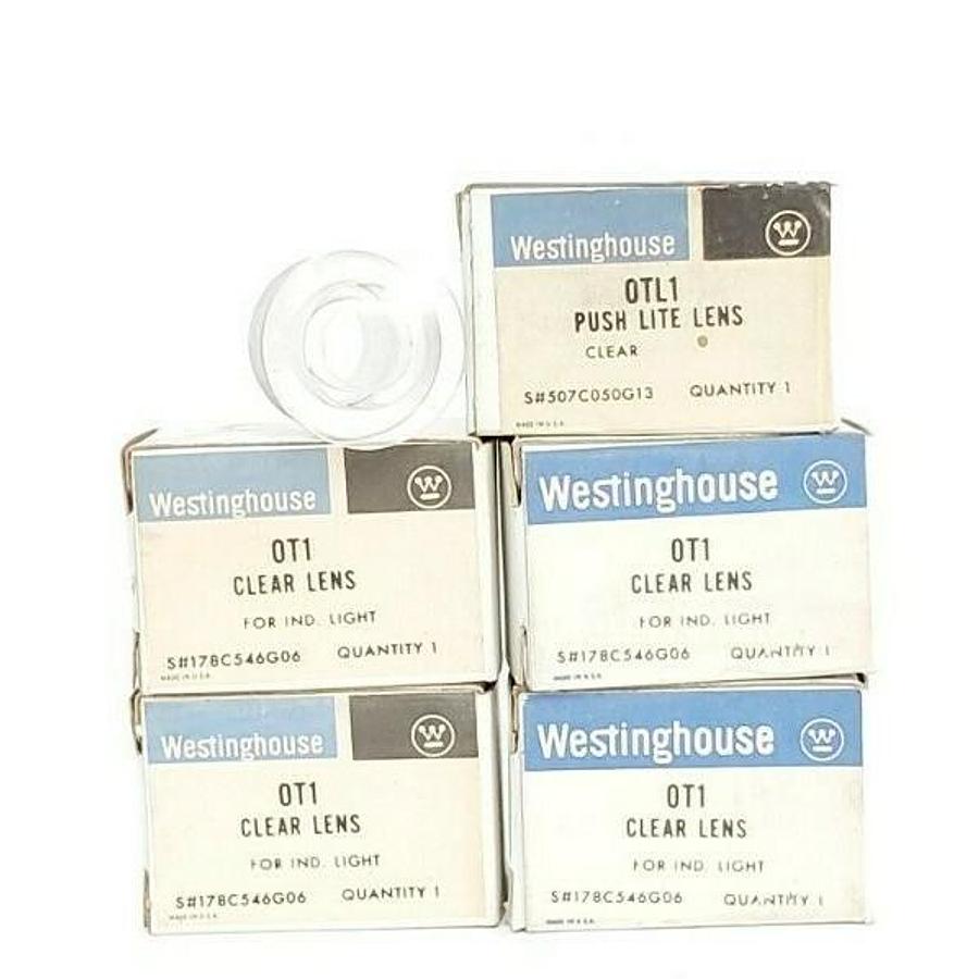 LOT OF 5 NIB WESTINGHOUSE OT1 CLEAR LENSES FOR IND. LIGHT