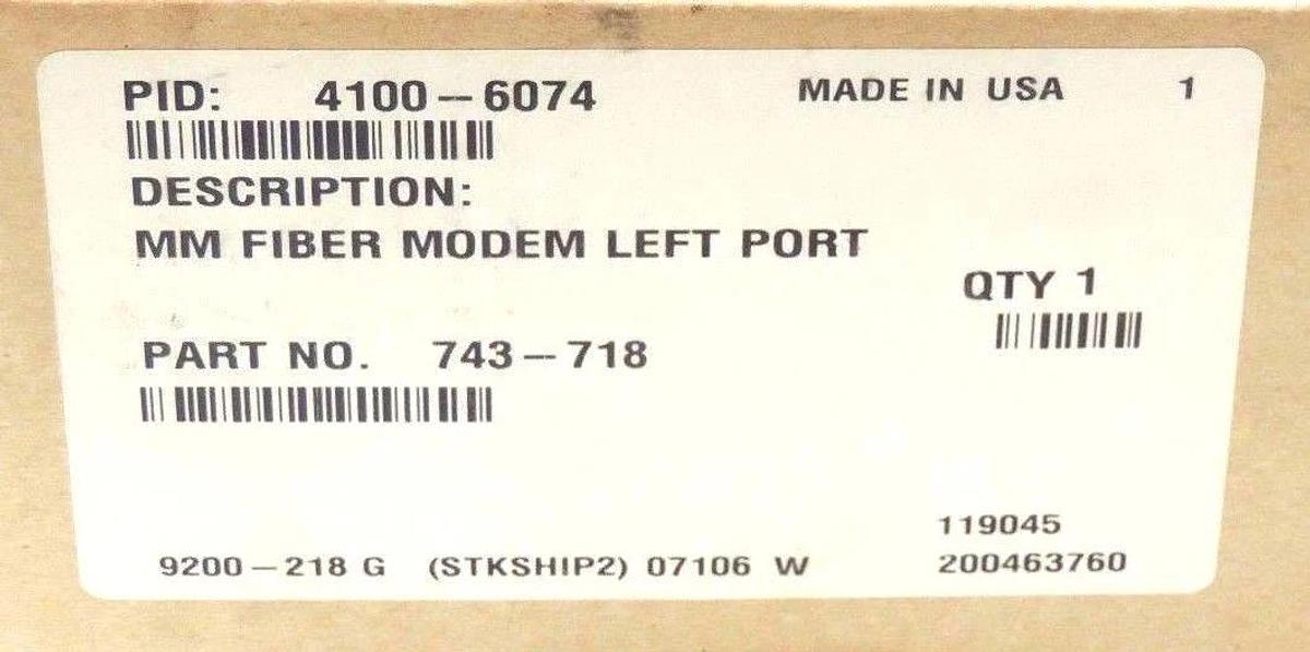 NIB SIMPLEX 4100-6074 FIBER OPTIC MODEM MULTI MODE LEFT PORT - SUB ASSEMBLY