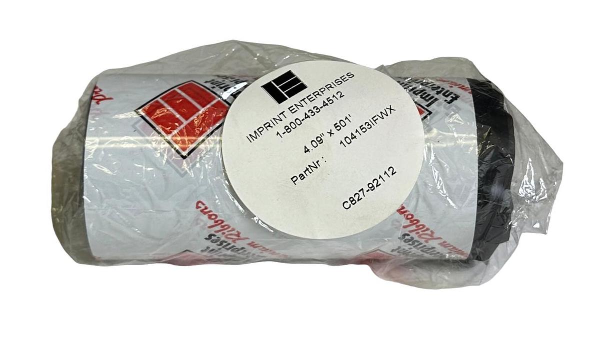 Used 10 NEW IMPRINT ENTERPRISES 104153IFWX RIBBONS FOR INTERMEC PRINTER 4.09'' x 501'