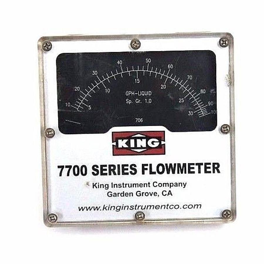 Used KING MODEL 7700 SERIES FLOWMETER, 7711230706, 1500 PSI MAX PRESS