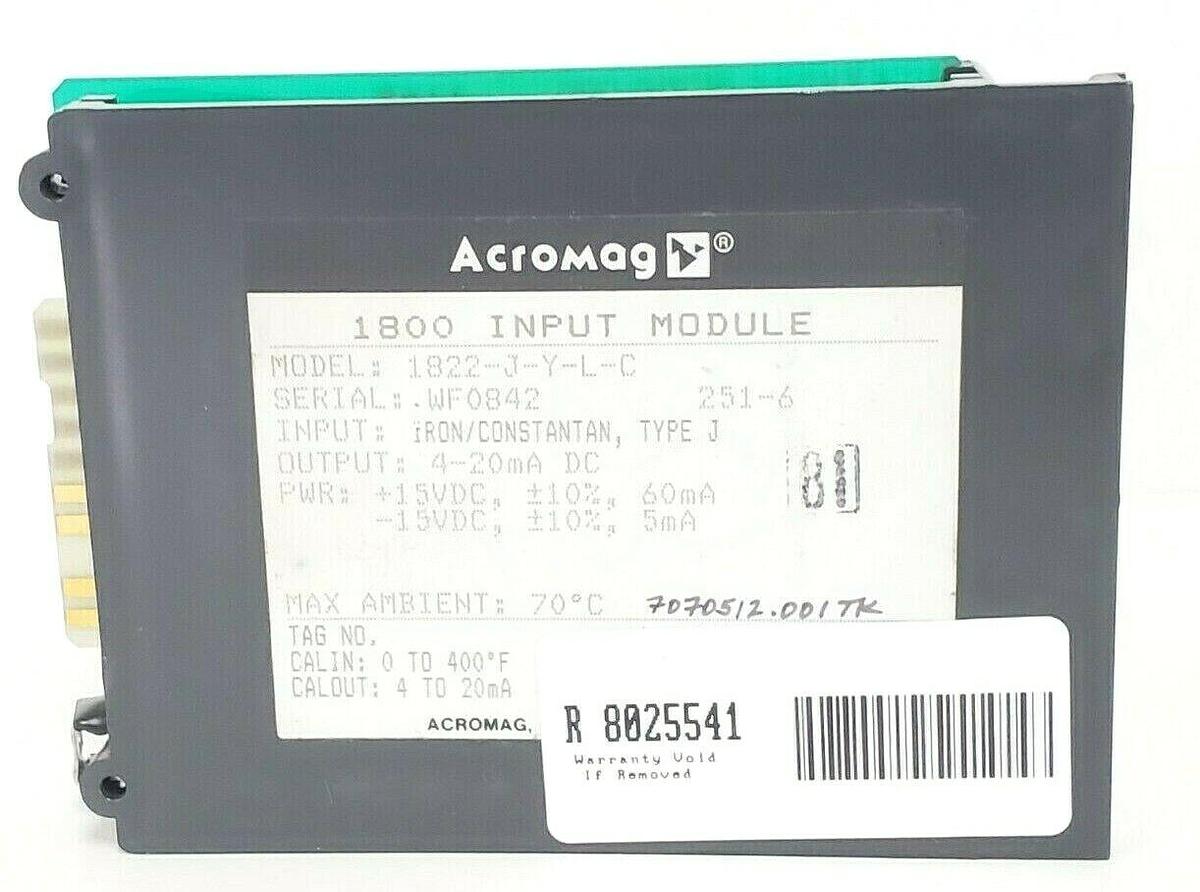 Used ACROMAG 1822-J-Y-L 1800 INPUT MODULE 1822JYLC