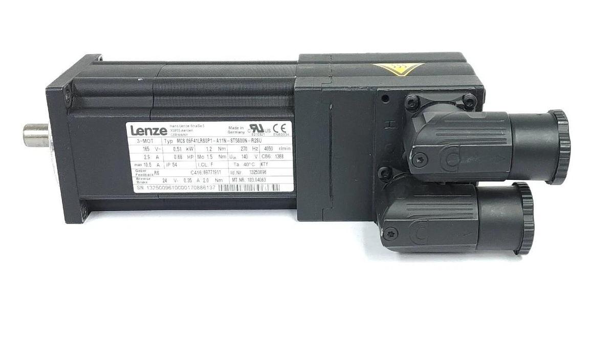 Used LENZE MCS 06F41LRS0P1-A11N-ST5S00N-R2SU SERVO MOTOR ID. NR. 13250096