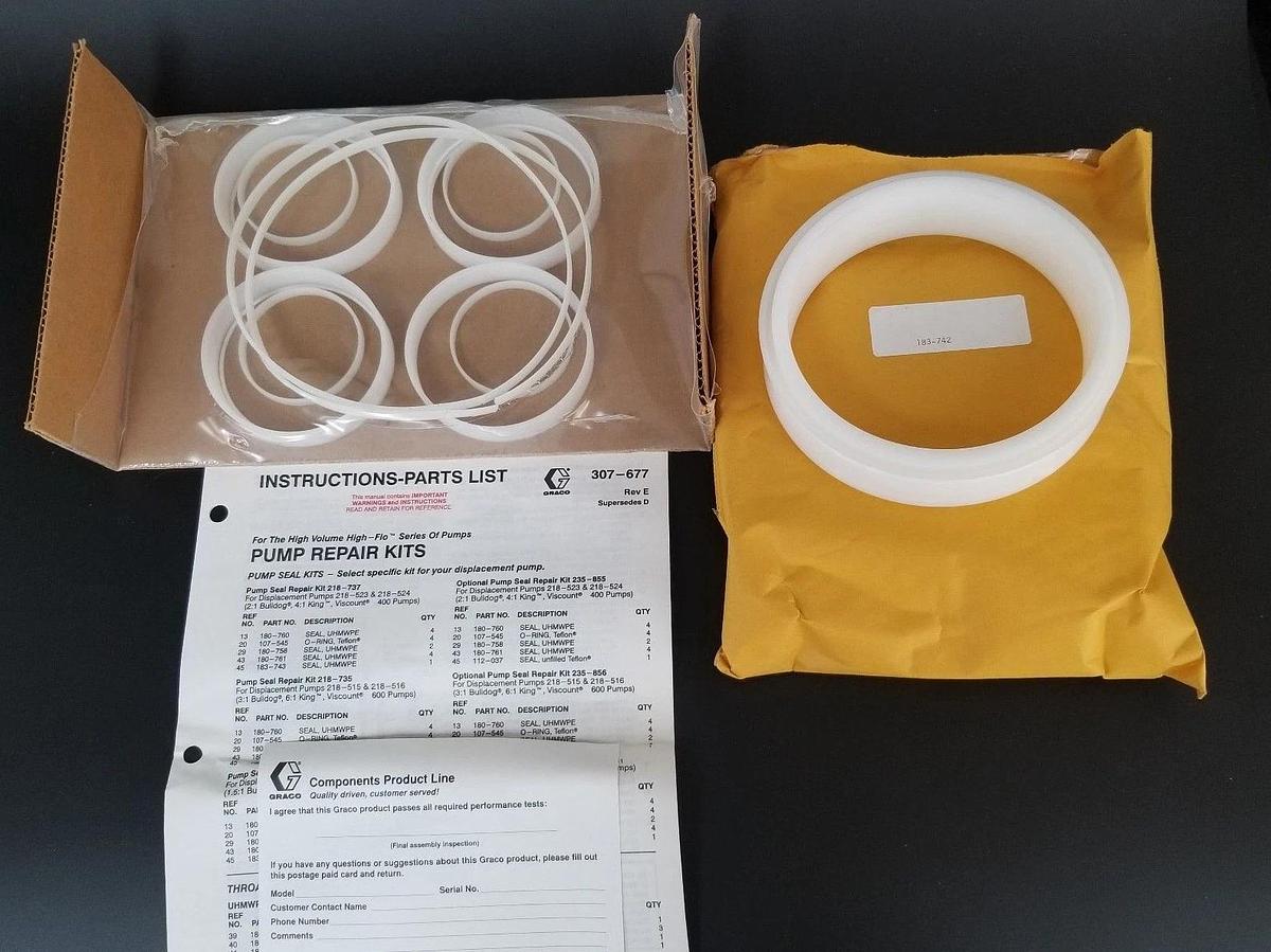 Used NIB GRACO 218-739 SERIES 194B PUMP SEAL REPAIR KIT 218739
