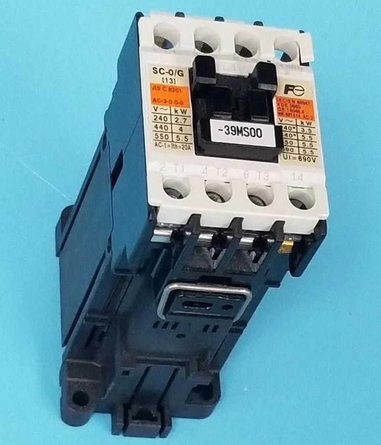 Used FUJI ELECTRIC SC-0/G [13] CONTACTOR CAT NO: 4GC0F0#10, SC13AG, SCO/G, 24VDC COIL