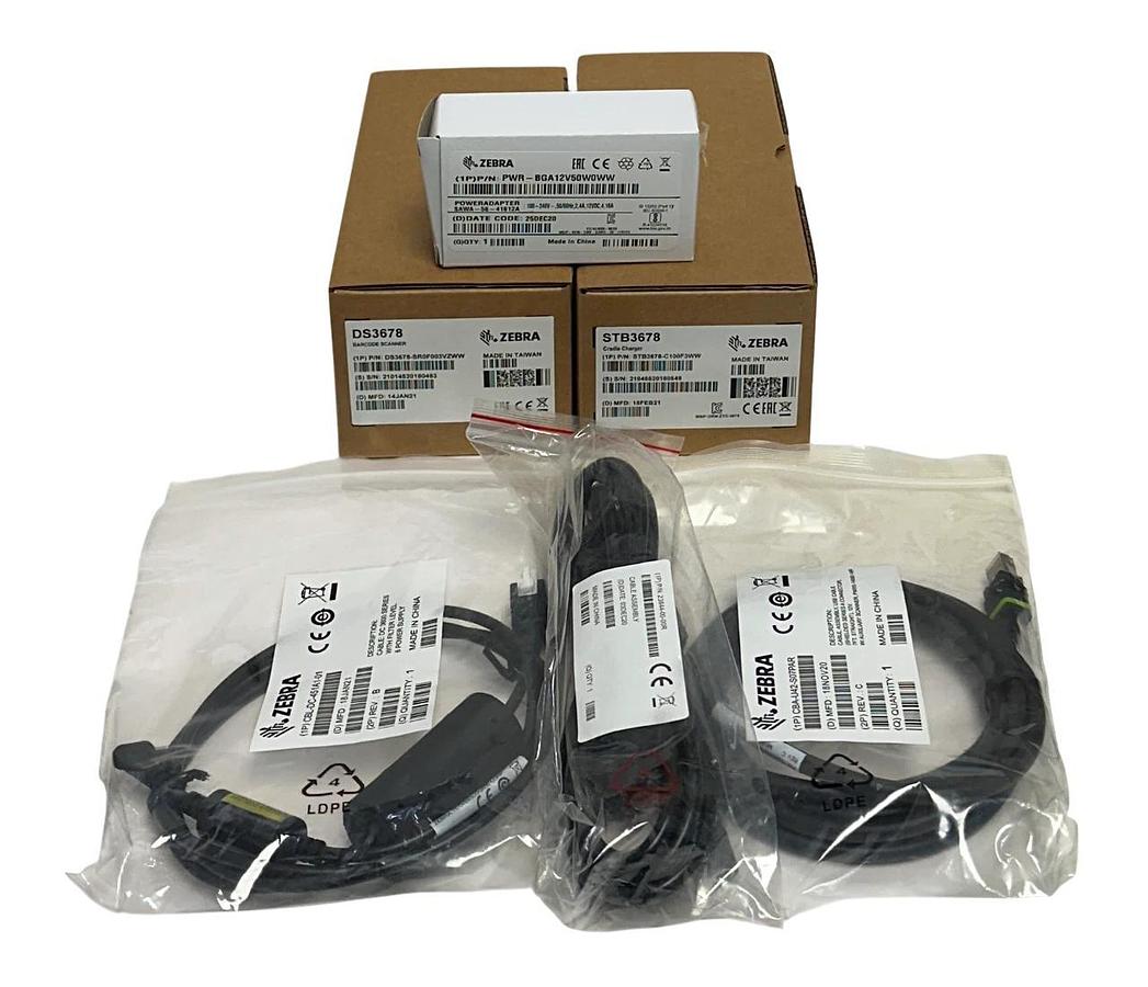 ZEBRA DS3678-SR3U4210SFW / DS3678-SR0F003VZWW BARCODE SCANNER KIT SR FIPS NSMP