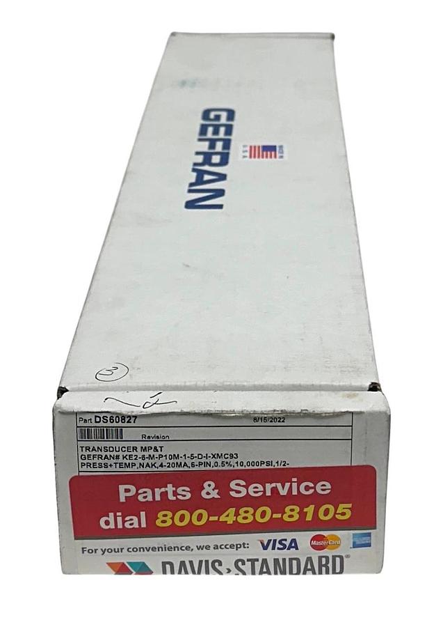 GEFRAN KE2-6-M-P10M-1-5-D-I-XMC93 2130X000X00 / DS60827 TRANSDUCER 10000PSI NSMP