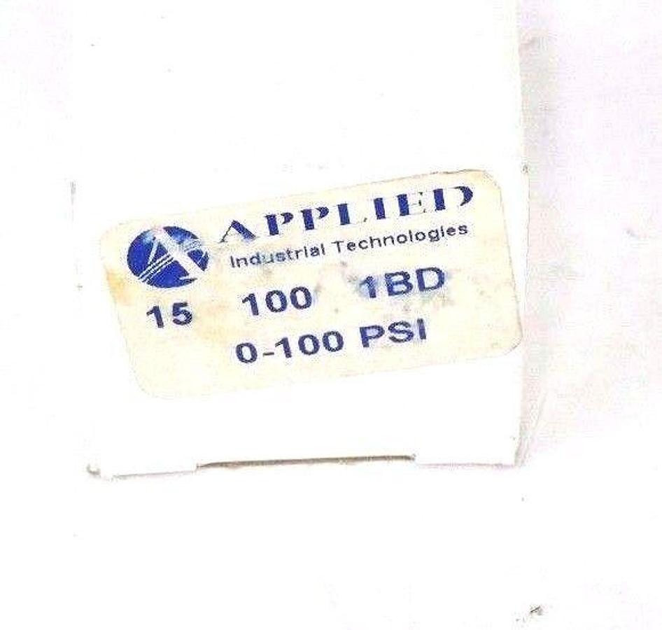 Used NIB APPLIED INDUSTRIAL TECHNOLOGIES ASHCROFT 15 100 1BD GAUGE 0-100PSI, 151001BD
