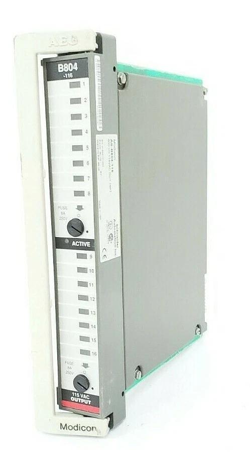 Used MODICON AS-B804-116 OUTPUT MODULE PV: 00 RL: 75 115VAC 16PT ASB804116