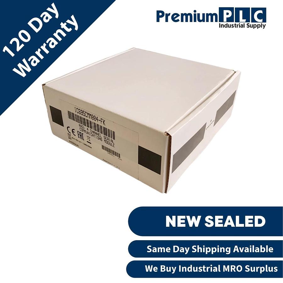 Used NEW F/S EMERSON GE FANUC IC695CMM004-FK PACSystems RX3i 4-C SERIAL COMM. MODULE