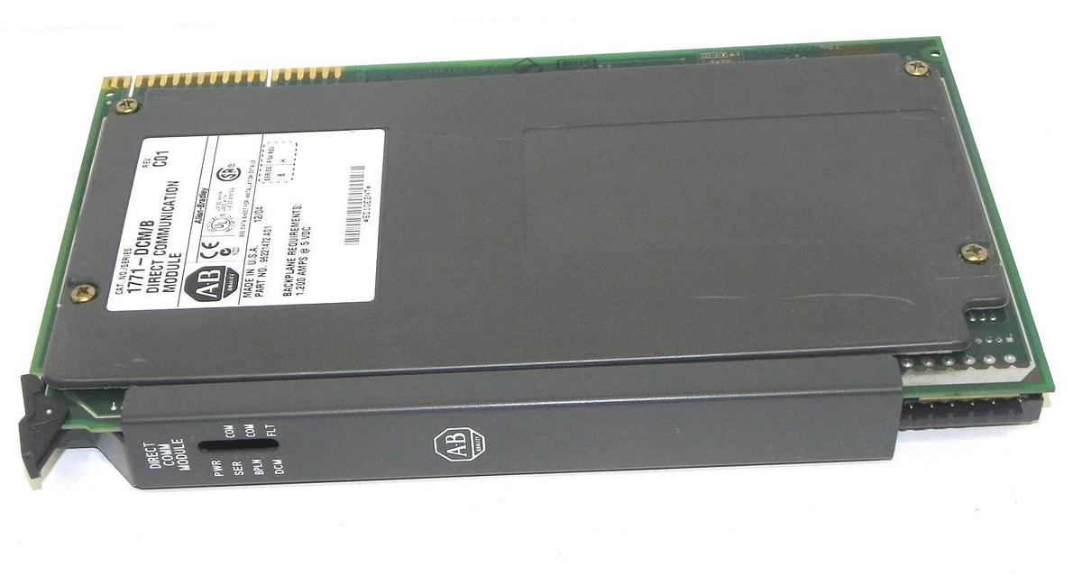 Used ALLEN BRADLEY 1771-DCM/B DIRECT COMMUNICATION MODULE REV. C01 P/N: 96221472 A01