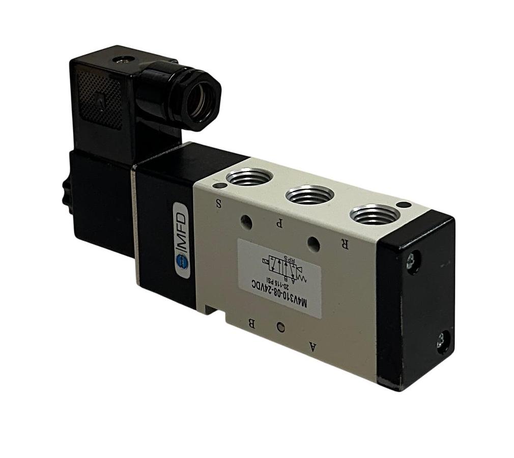 Used BIMBA MFD M4V310-08-24VDC / M4V3100824VDC SOLENOID VALVE 1/4'' NPT 24VDC NSNP