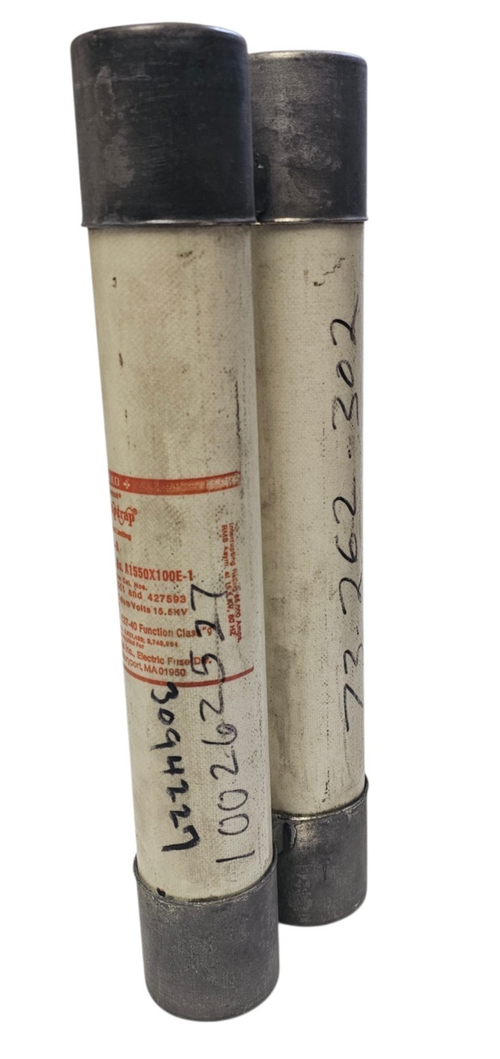Used GOULD SHAWMUT CS-3 AMP-TRAP CURRENT LIMITING FUSE A1550X100E-1 15.5KV 100E CS3