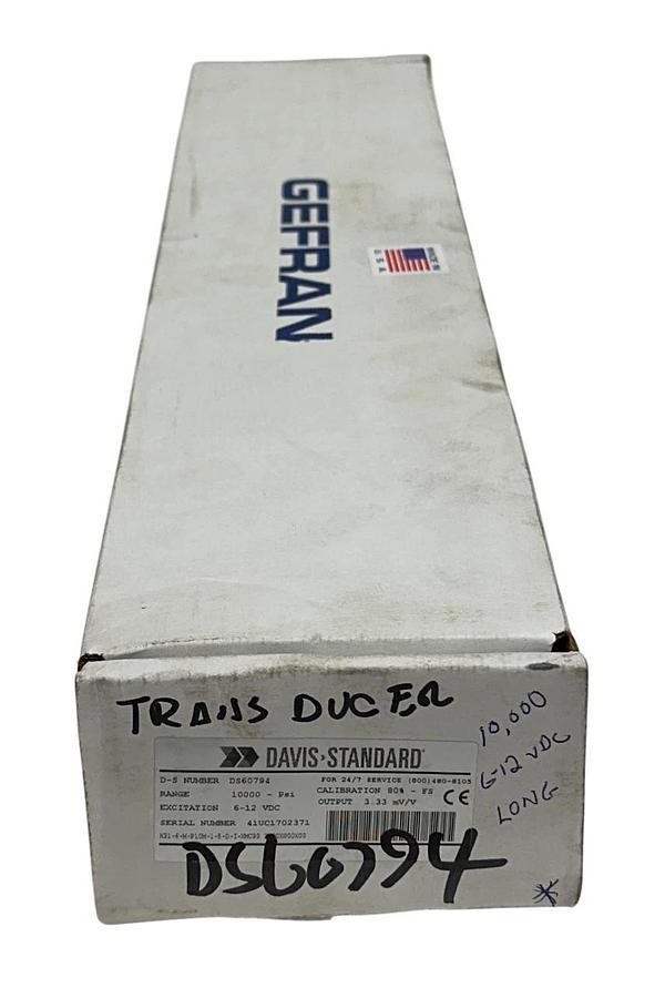 Used GEFRAN K31-6-P10M-1-5-D-I-XMC93 2130X000X00 / DS60794 PRESSURE TRANSDUCER USMP
