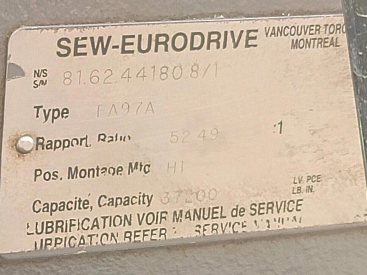 Used NEW SEW-EURODRIVE FA97-A / FA97A SPEED REDUCER 52.49:1 RATIO FA97