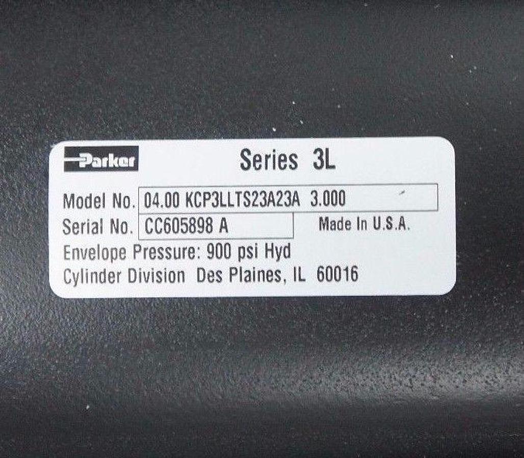 NEW PARKER 04.00 KCP3LLTS23A23A 3.000 SERIES 3L CYLINDER 900 PSI HYD