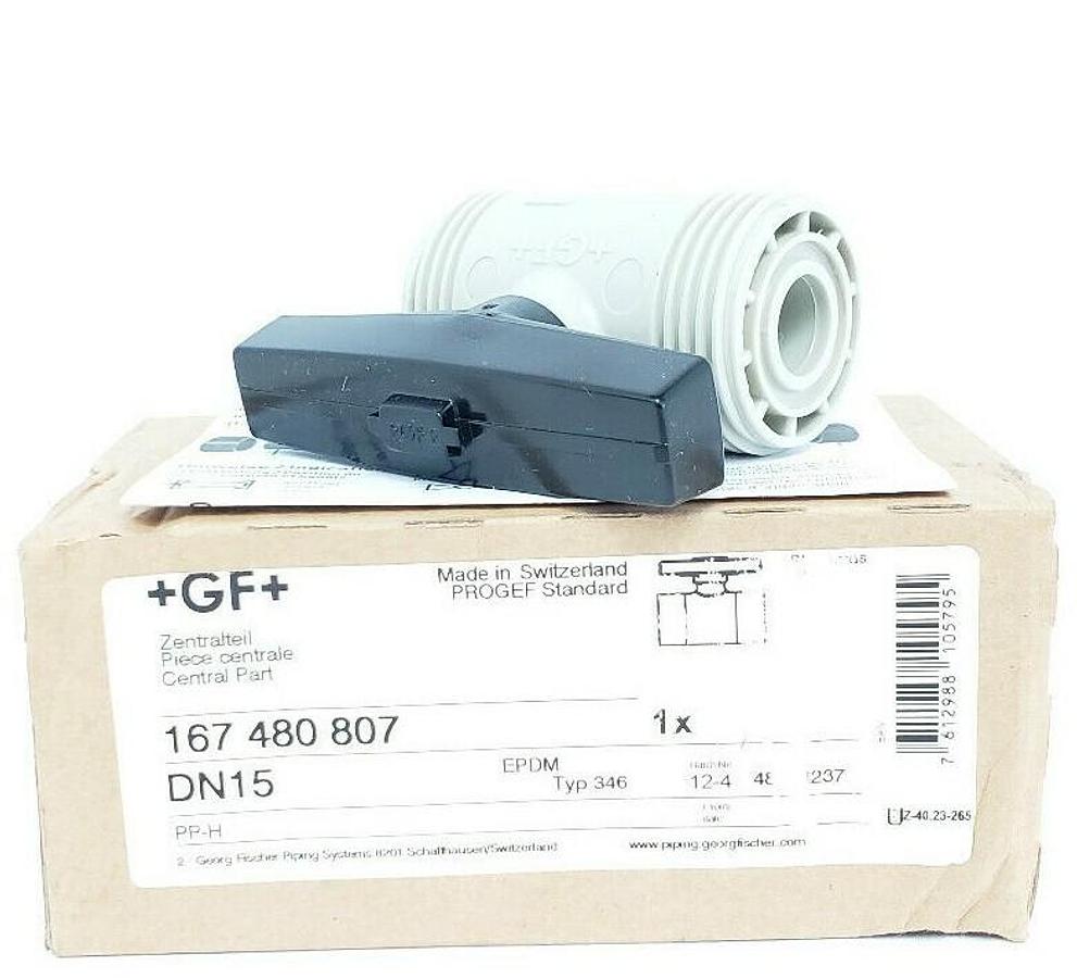 NIB GF GEORG FISCHER 167 480 807 PVC BALL VALVE DN15 EPDM TYPE 346 167480807